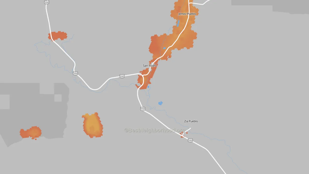 Bike Grade map of San Ysidro, NM
