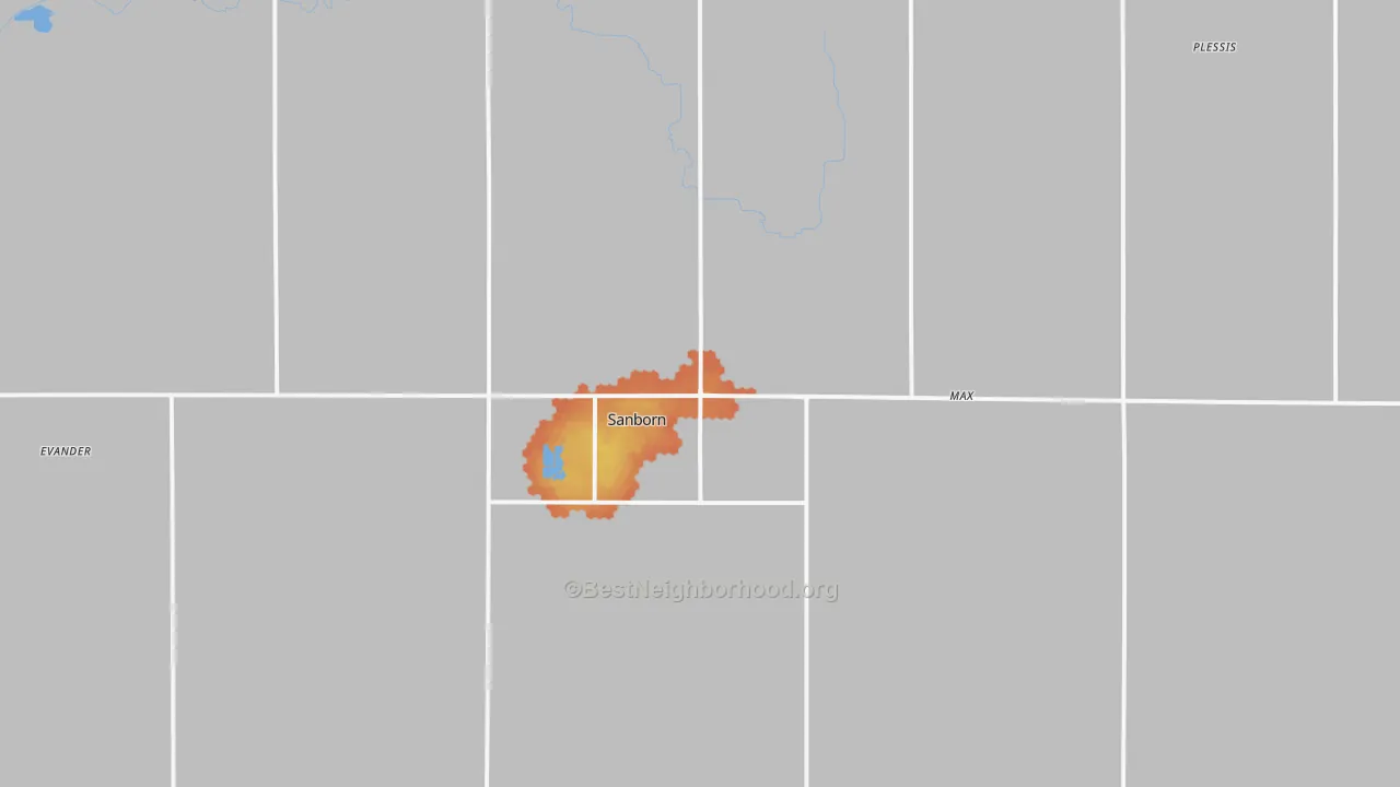 Bike Grade map of Sanborn, IA