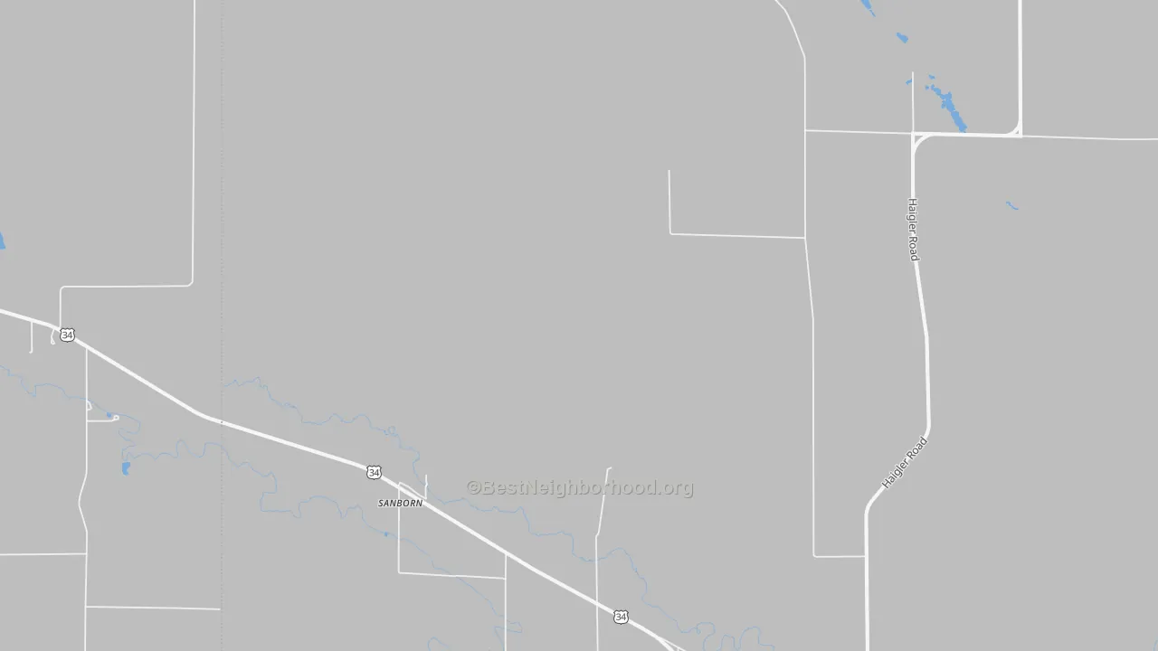 Bike Grade map of Sanborn, NE