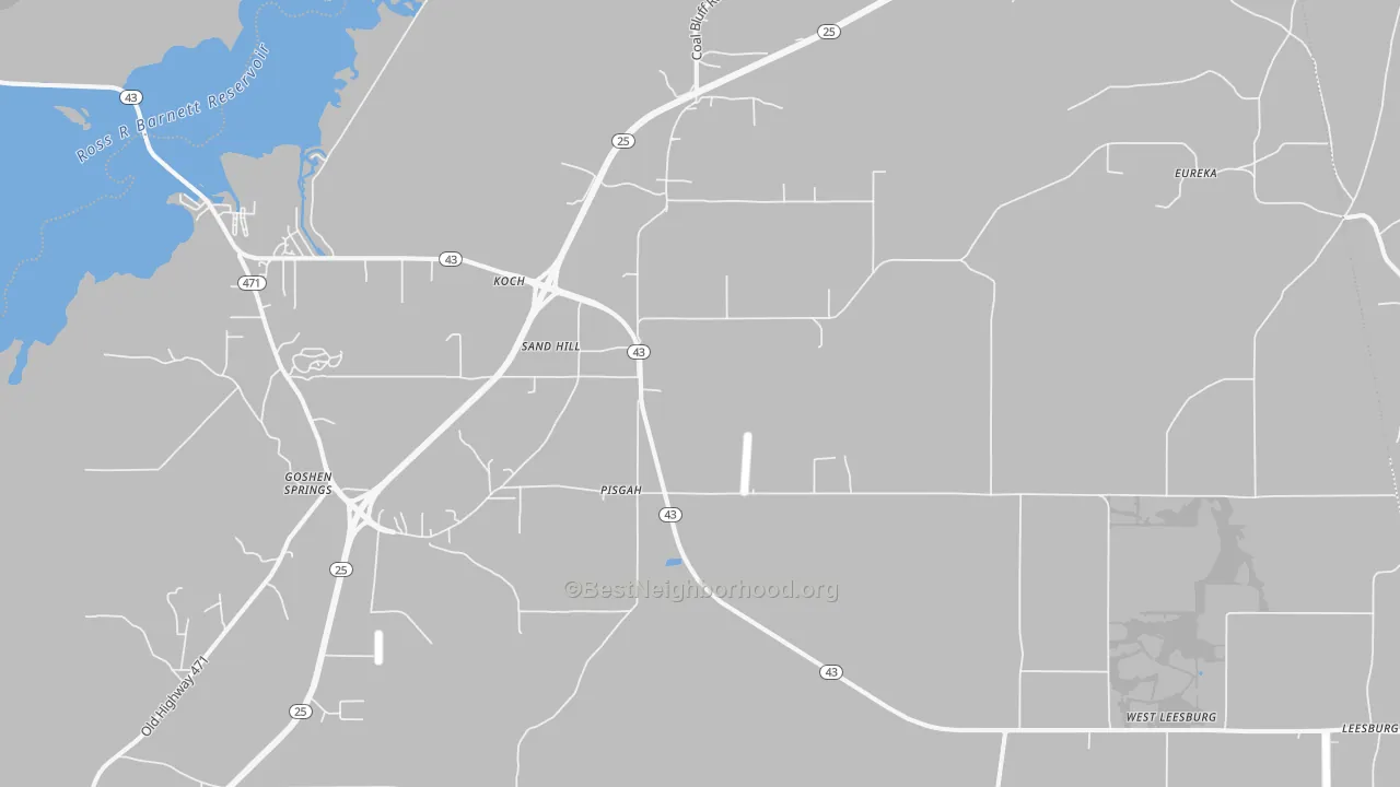 Bike Grade map of Sandhill, MS