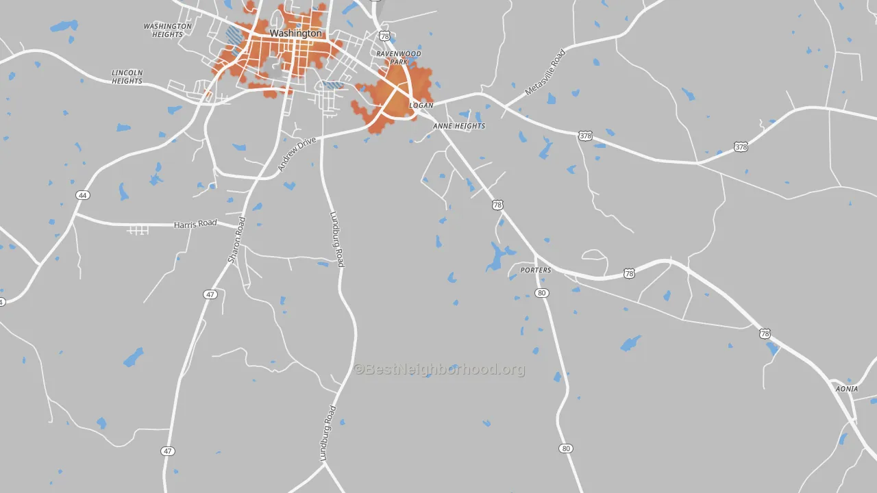 Bike Grade map of Sandtown, GA