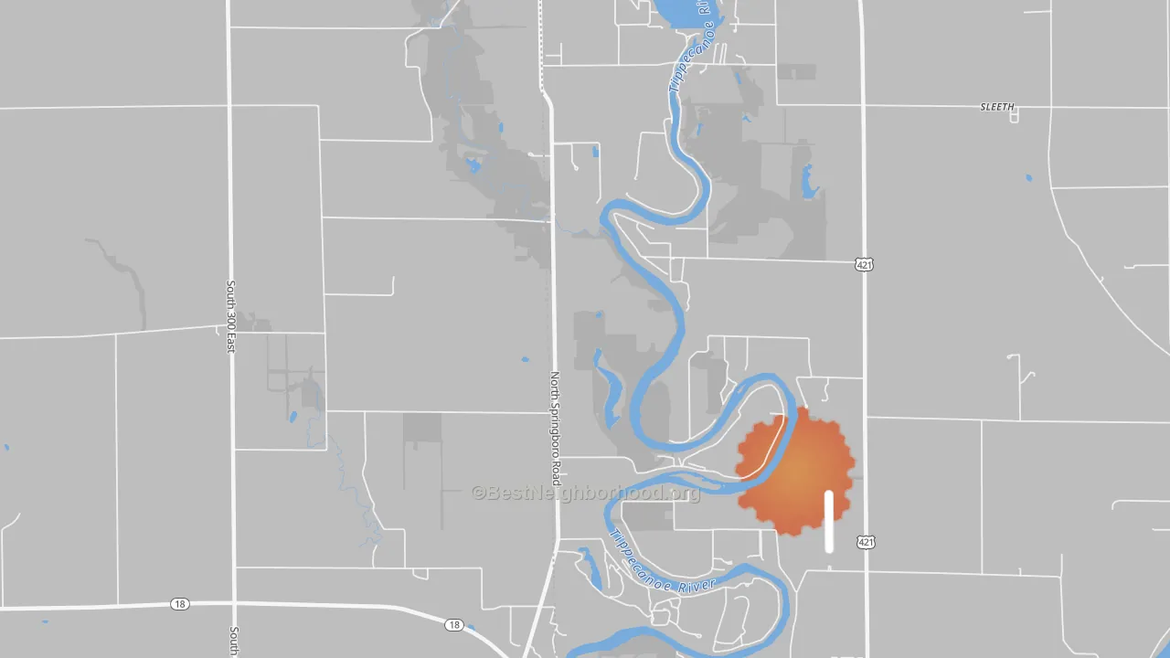 Bike Grade map of Sandy Beach, IN