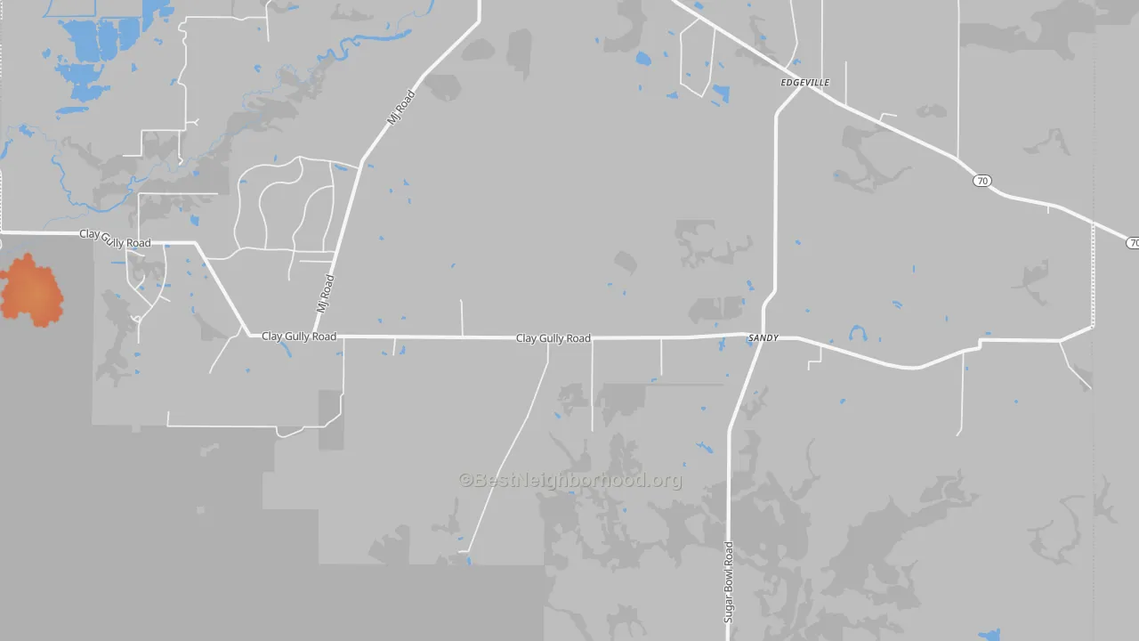 Bike Grade map of Sandy, FL