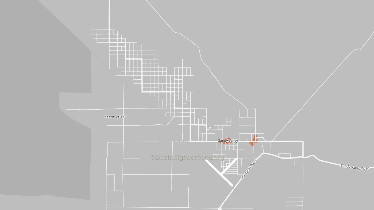 Bike Grade map of Sandy Valley, NV