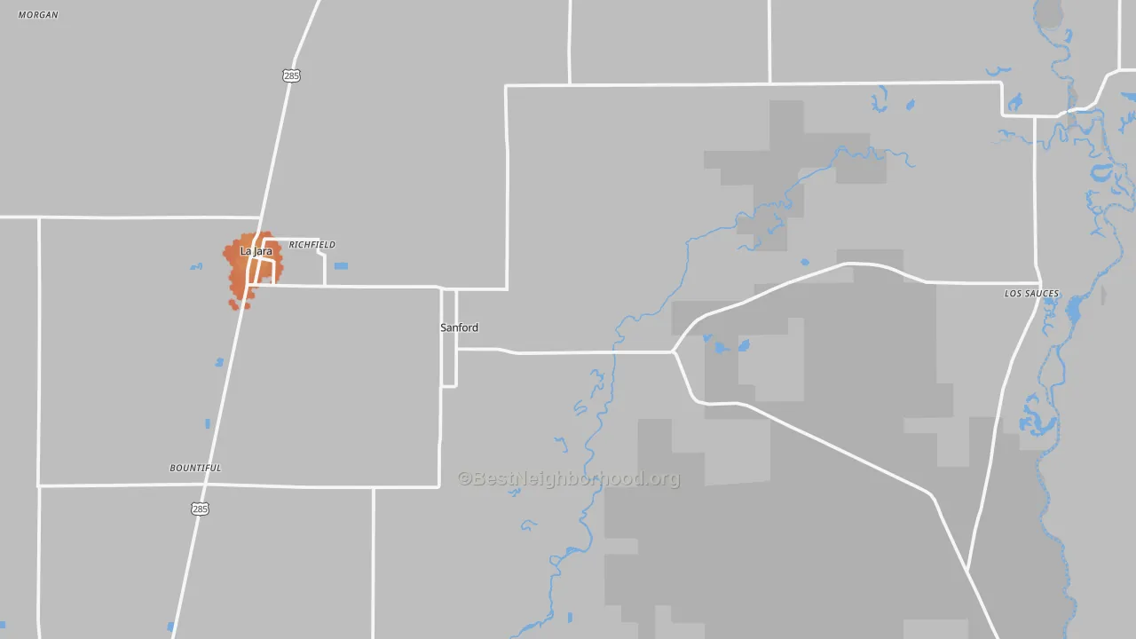 Bike Grade map of Sanford, CO