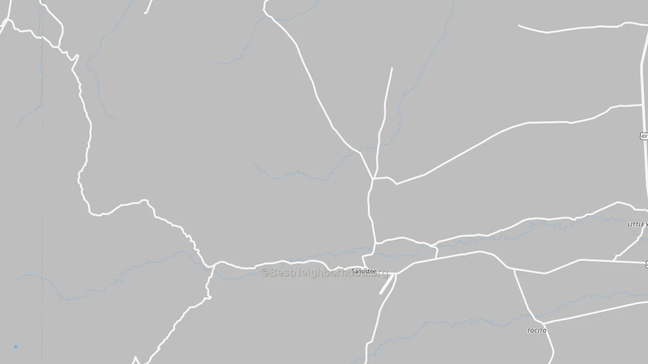 Bike Grade map of Sanostee, NM