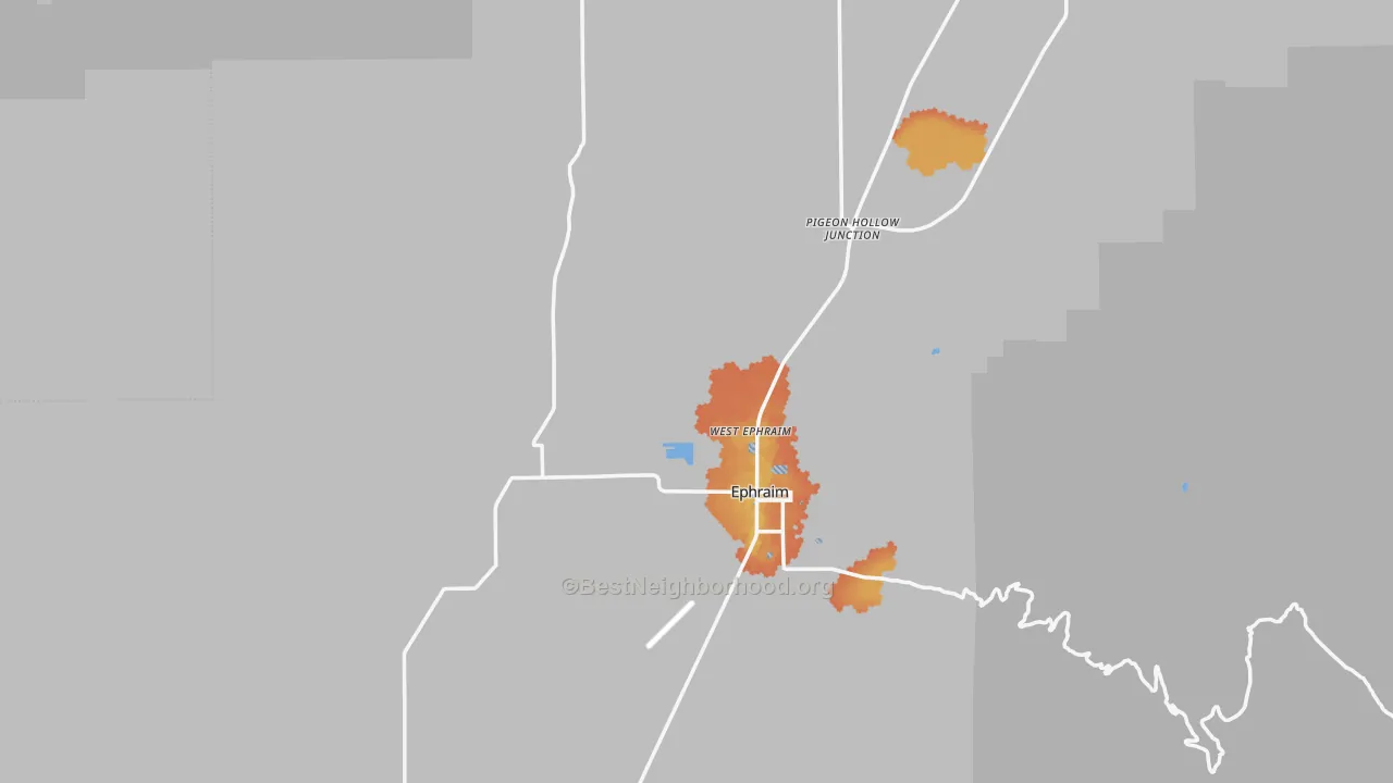 Bike Grade map of Sanpete County, UT