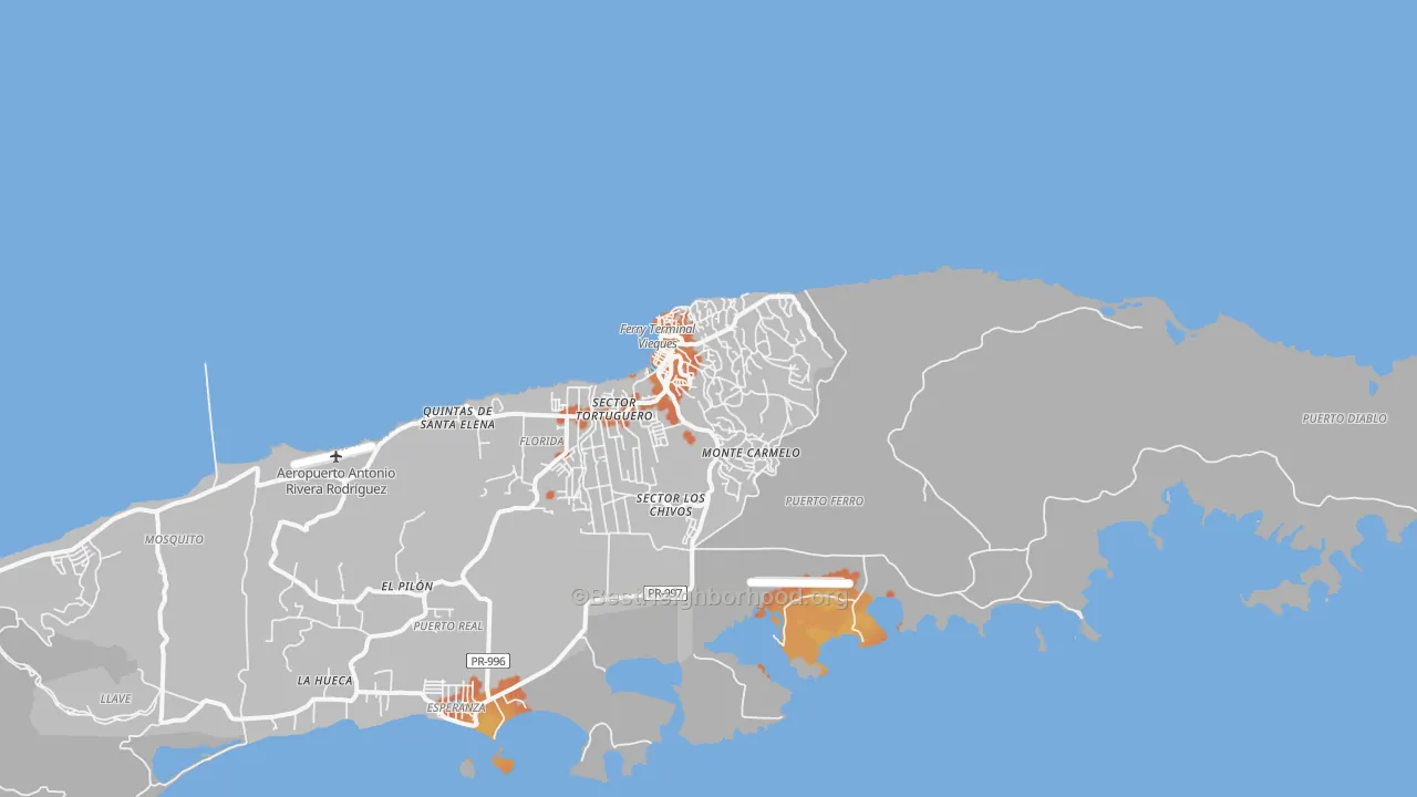 Bike Grade map of Santa Maria, PR