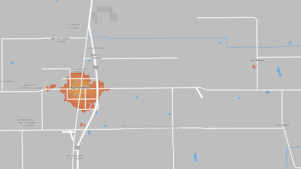 Bike Grade map of Santa Monica, TX