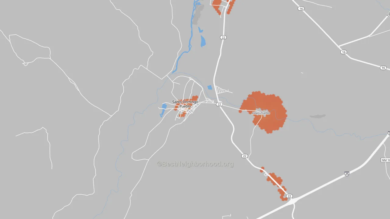 Bike Grade map of Santo Domingo Pueblo, NM