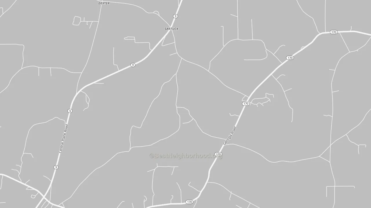 Bike Grade map of Santuck, AL