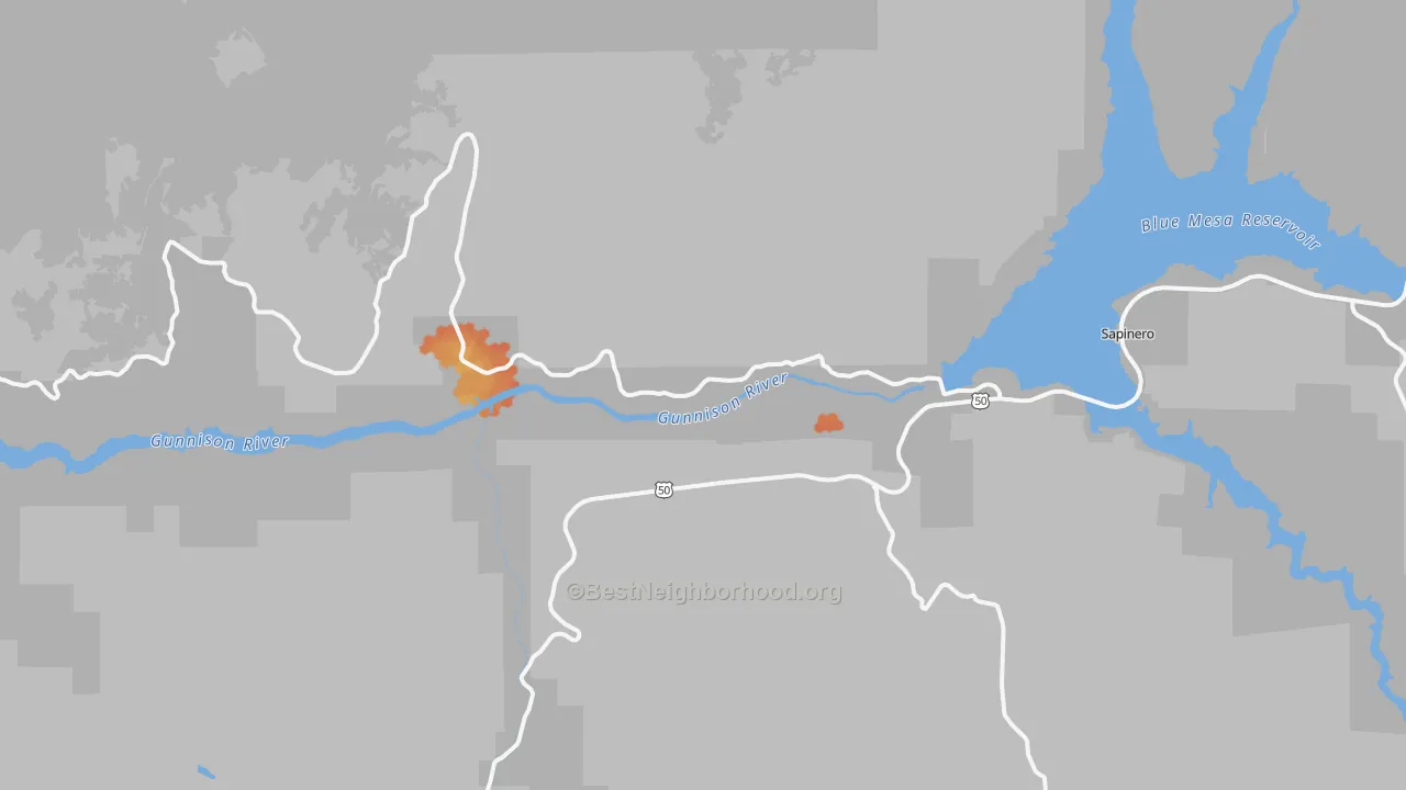 Bike Grade map of Sapinero, CO