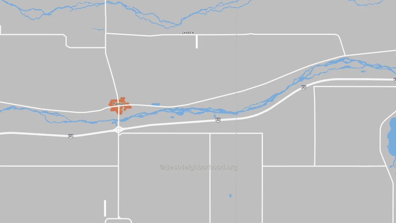 Bike Grade map of Sarben, NE