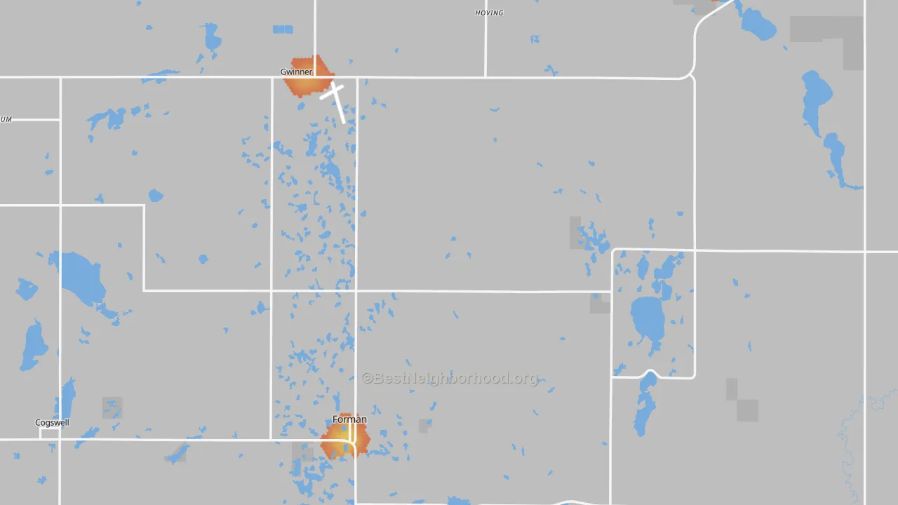 Bike Grade map of Sargent County, ND