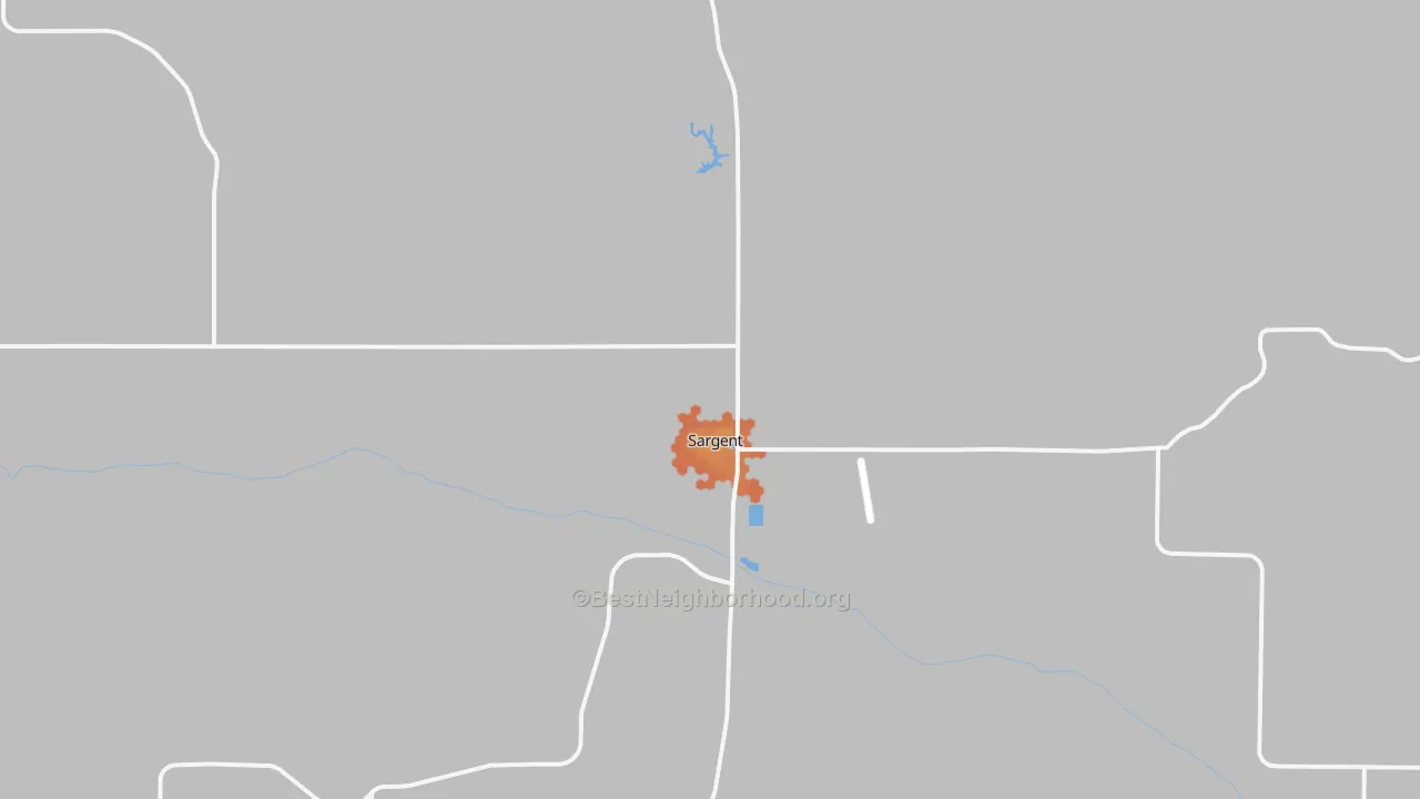 Bike Grade map of Sargent, NE