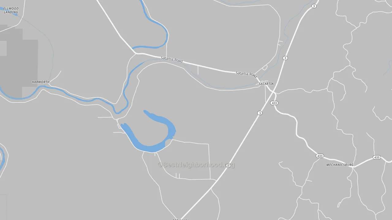 Bike Grade map of Satartia, MS