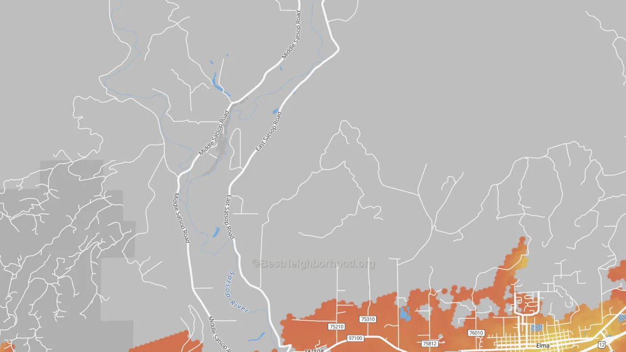 Bike Grade map of Satsop, WA