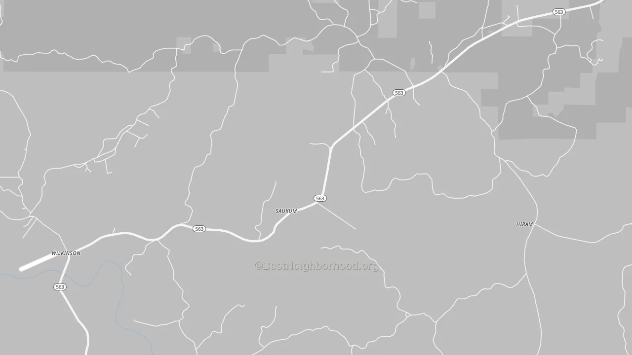 Bike Grade map of Saukum, MS
