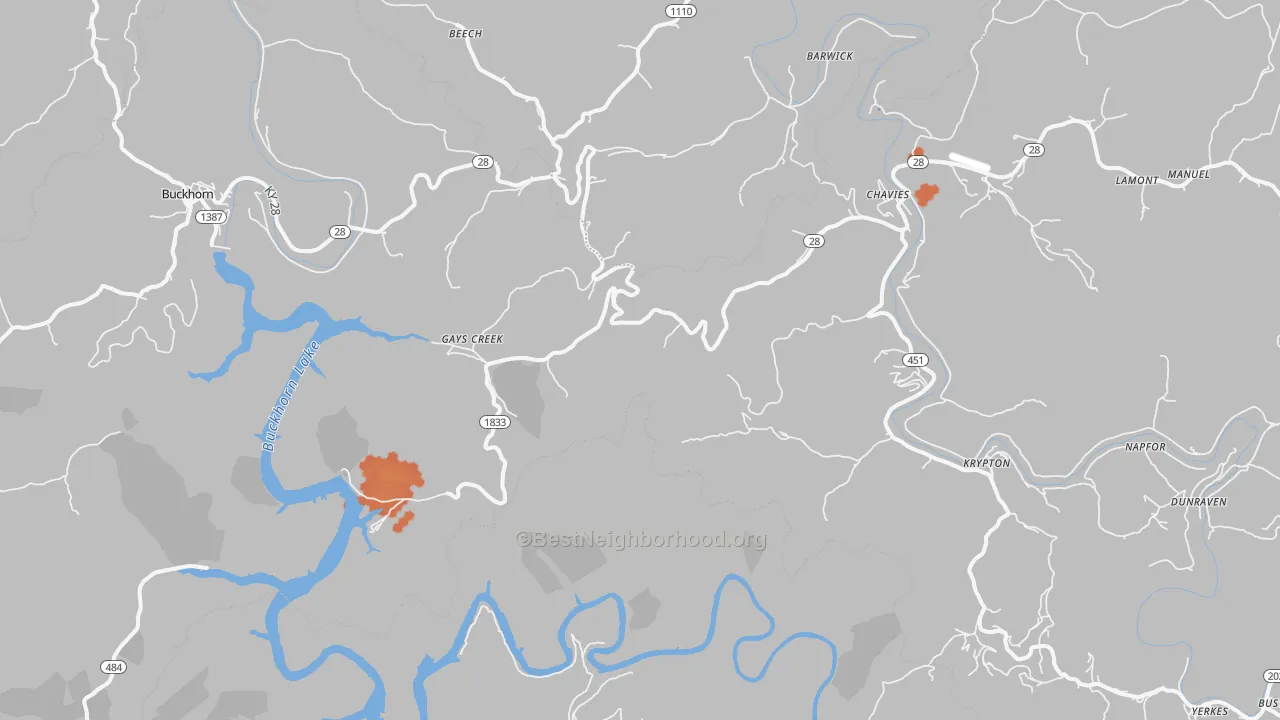 Bike Grade map of Saul, KY