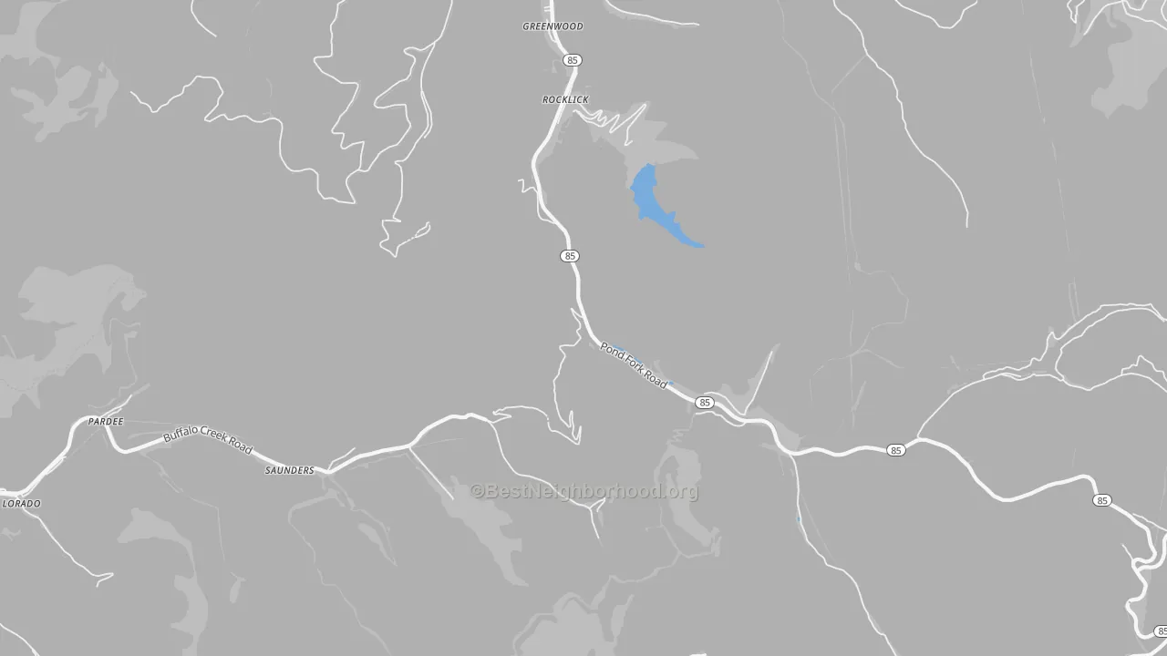 Bike Grade map of Saunders, WV