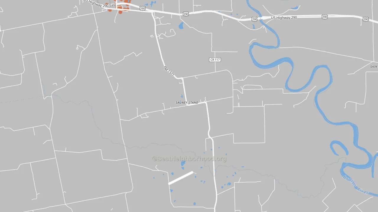 Bike Grade map of Sauney Stand, TX