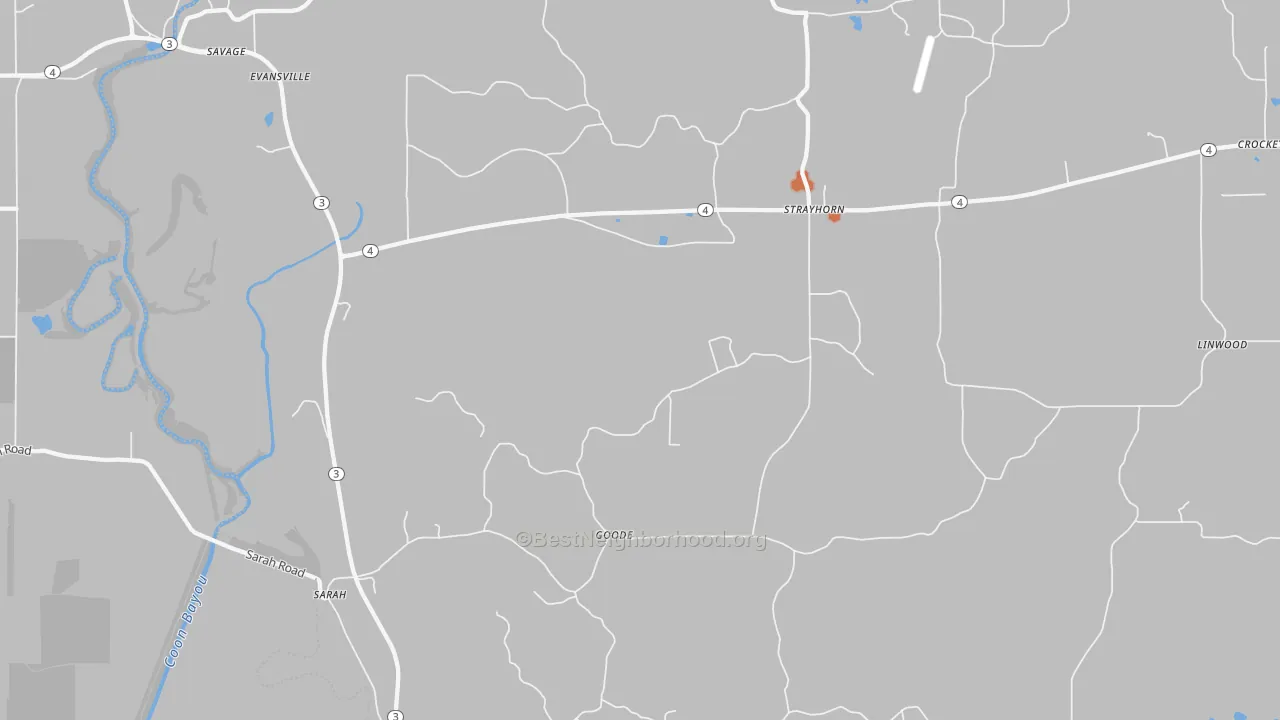 Bike Grade map of Savage, MS