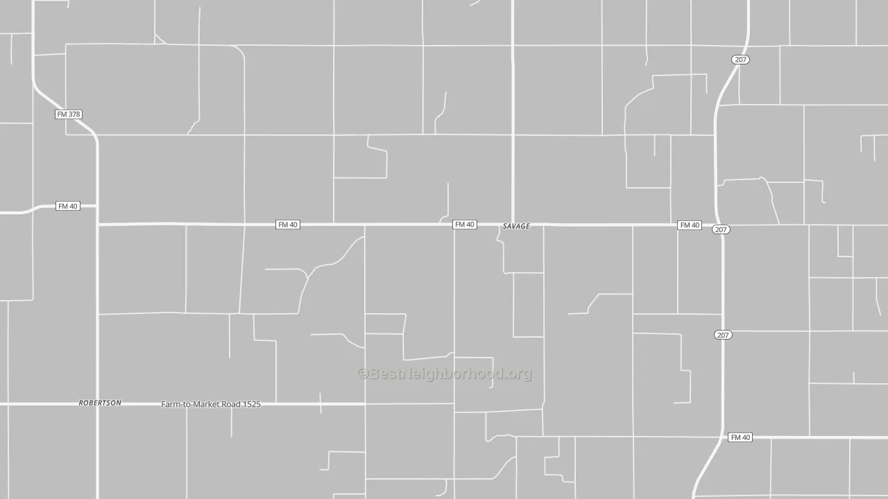 Bike Grade map of Savage, TX