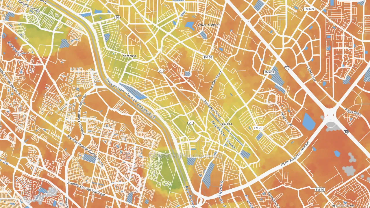 Bike Grade map of Save The Valley 21, El Paso, TX