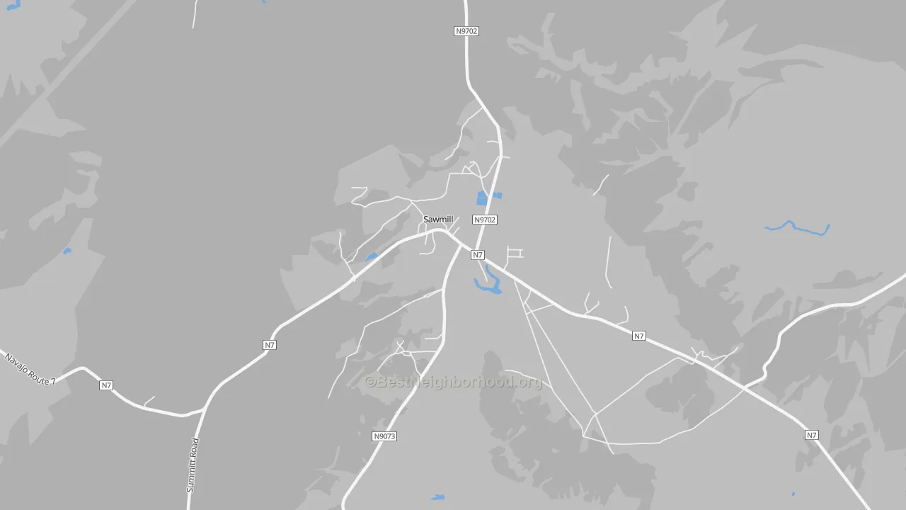 Bike Grade map of Sawmill, AZ