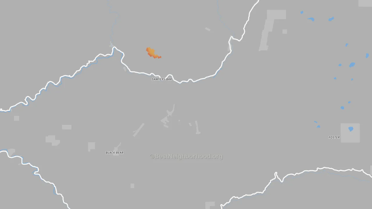 Bike Grade map of Sawyers Bar, CA