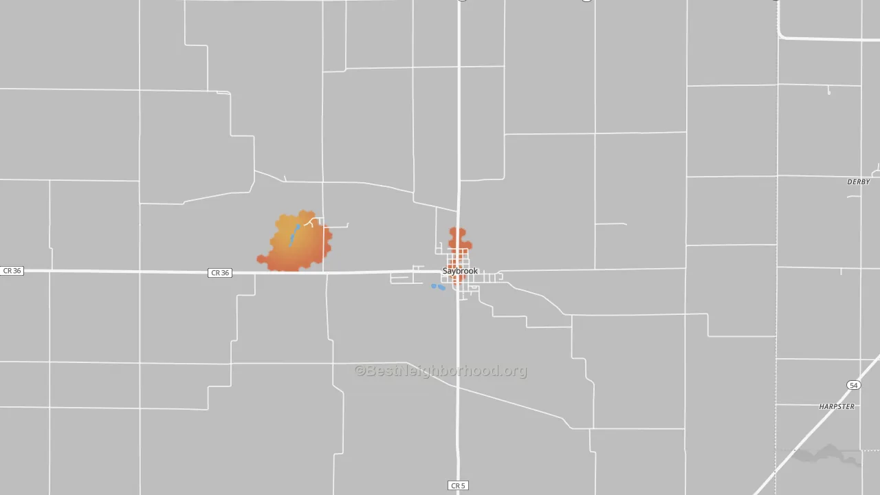 Bike Grade map of Saybrook, IL