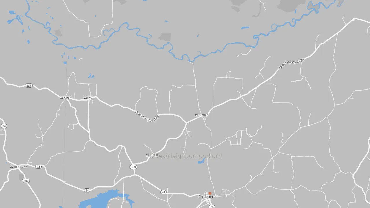Bike Grade map of Sayre, AR