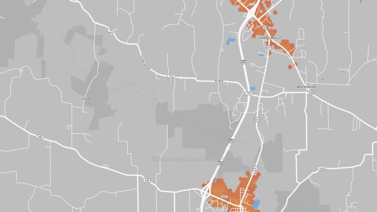 Bike Grade map of Scale, KY
