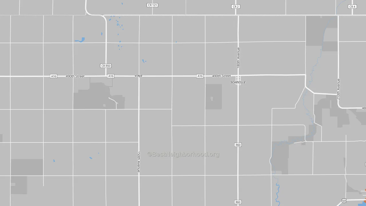 Bike Grade map of Scarville, IA