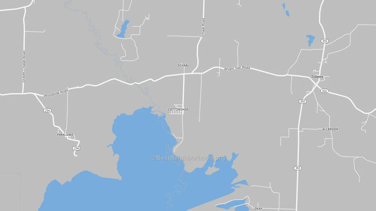 Bike Grade map of Schaal, AR