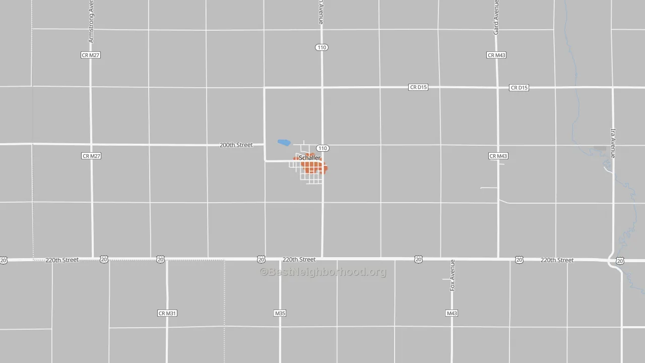 Bike Grade map of Schaller, IA