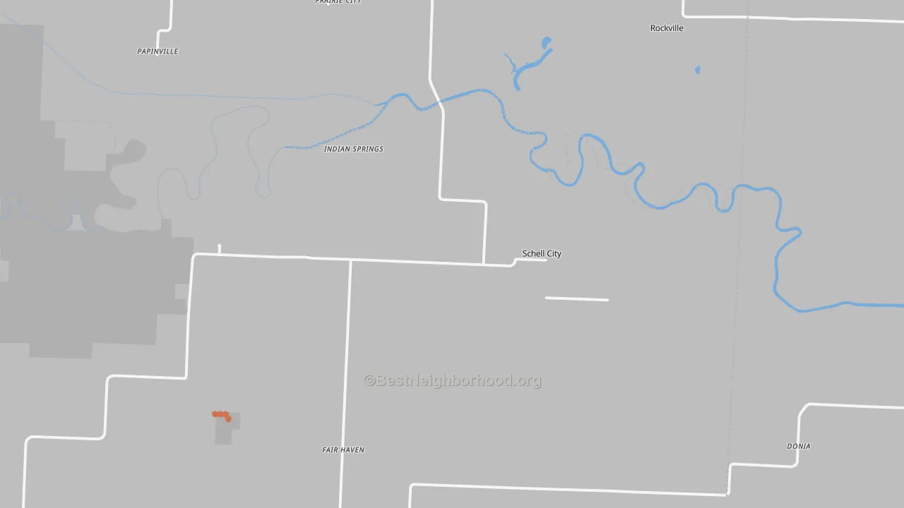 Bike Grade map of Schell City, MO
