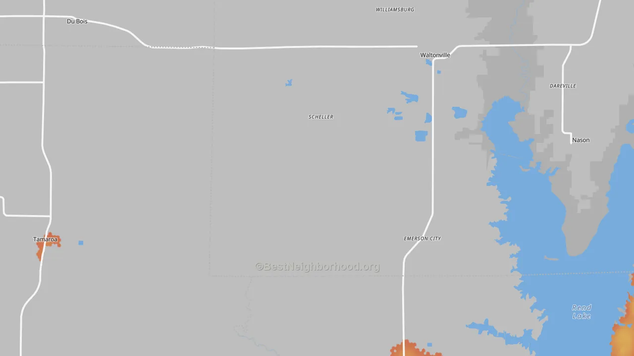 Bike Grade map of Scheller, IL