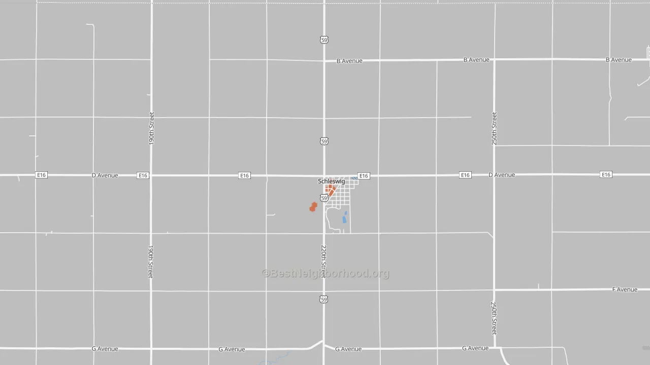 Bike Grade map of Schleswig, IA