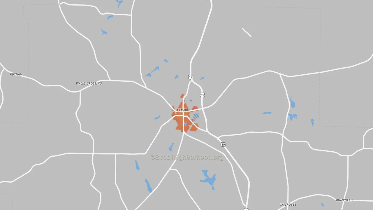 Bike Grade map of Schley County, GA