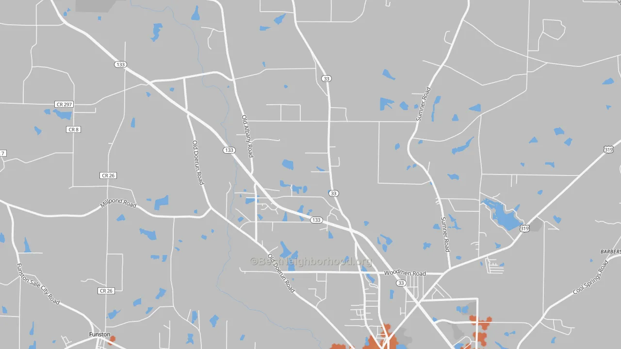 Bike Grade map of Schley, GA
