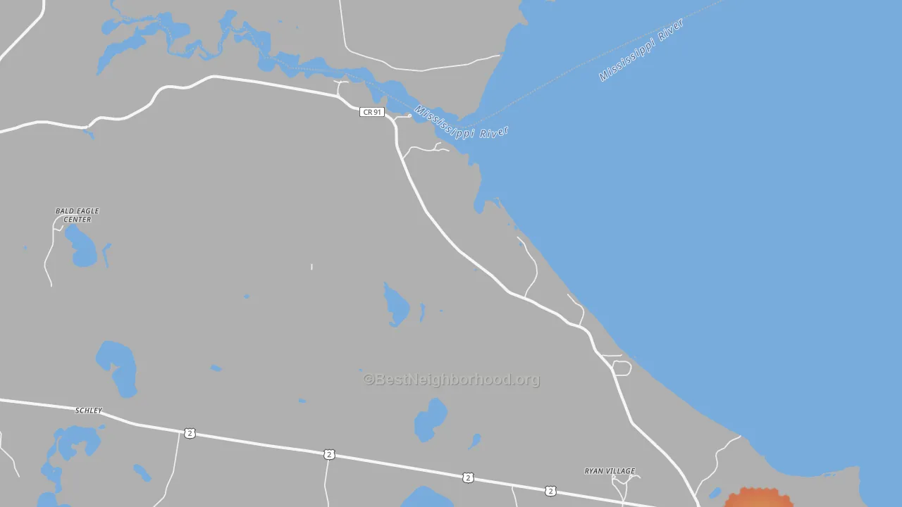 Bike Grade map of Schley, MN