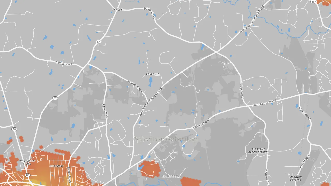 Bike Grade map of Schley, NC