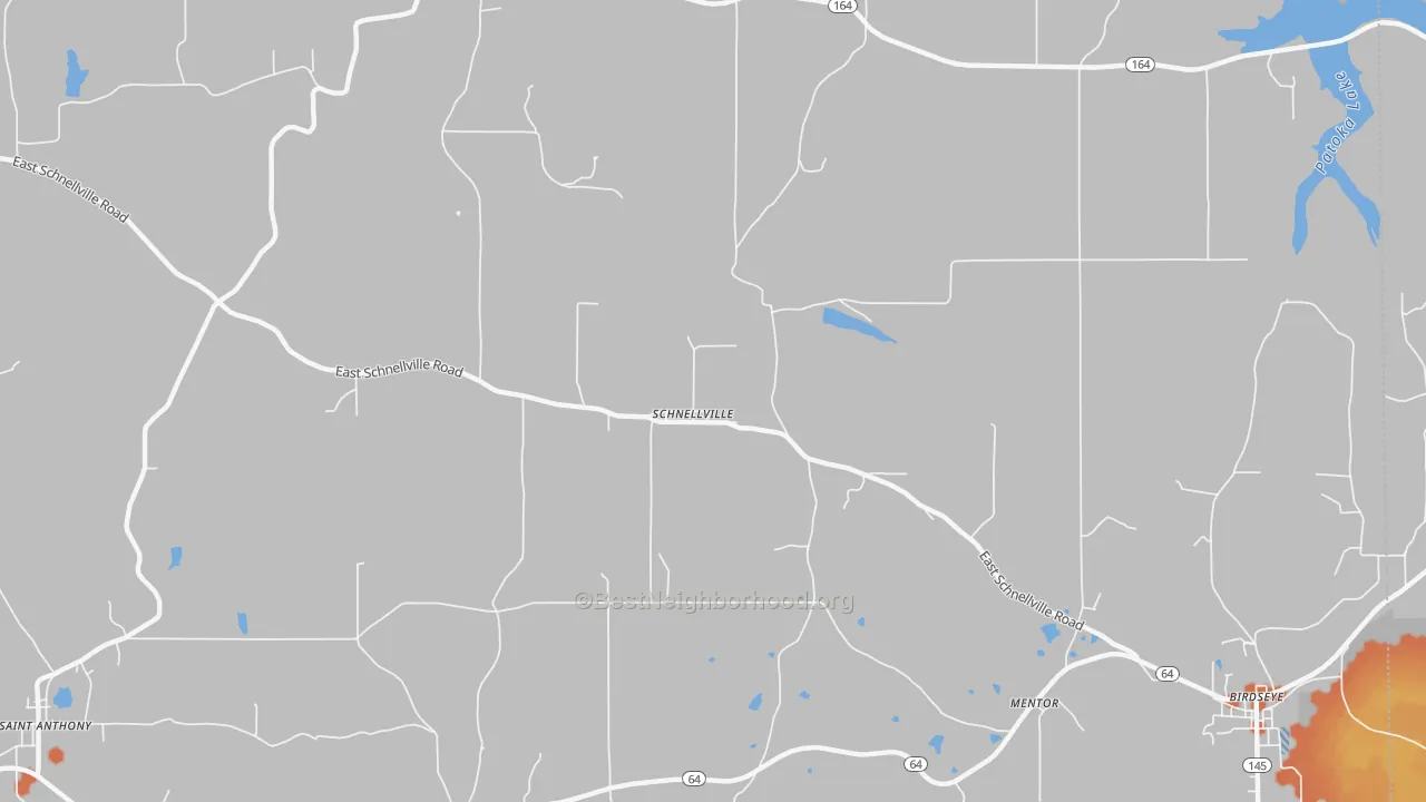 Bike Grade map of Schnellville, IN