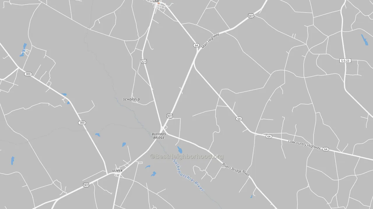 Bike Grade map of Schofield, SC