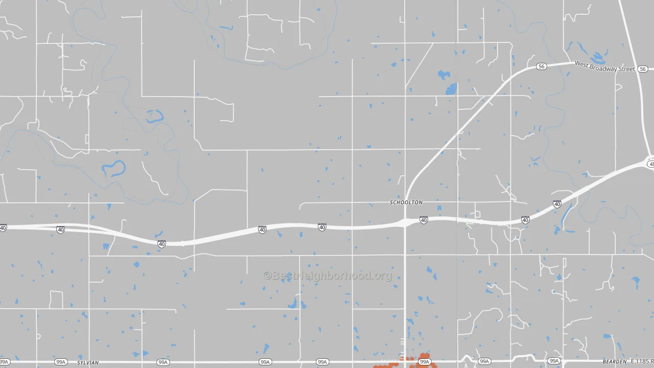 Bike Grade map of Schoolton, OK