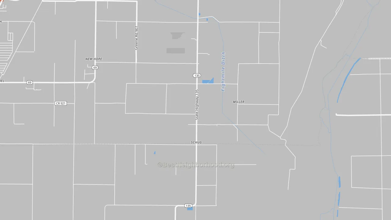 Bike Grade map of Schug, AR