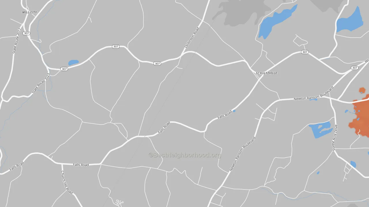 Bike Grade map of Schultzville, PA