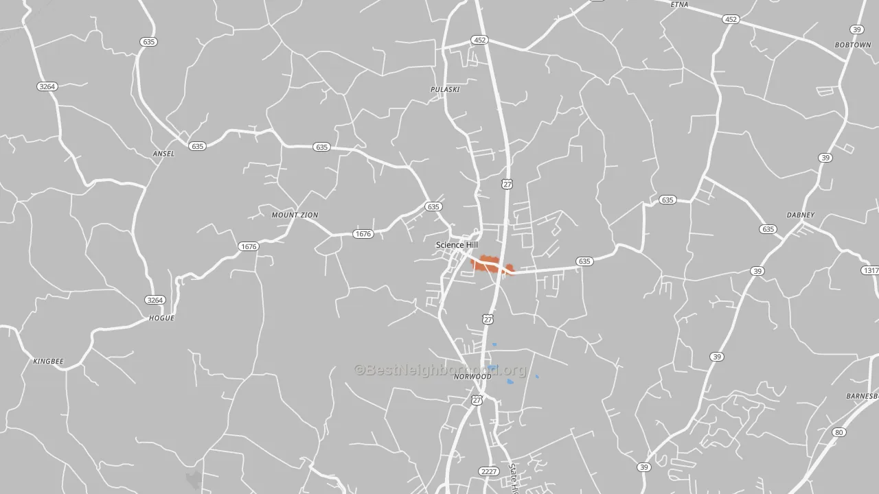 Bike Grade map of Science Hill, KY
