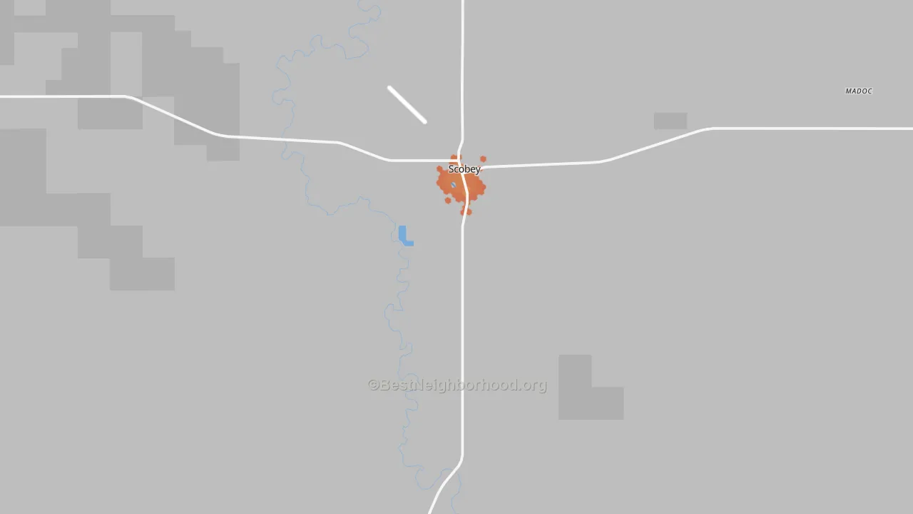 Bike Grade map of Scobey, MT